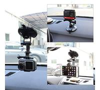 PellKing Soporte de ventosa para cámara de acción con almohadilla adhesiva para salpicadero de coche, parabrisas y ventana compatible con GoPro Hero 10, 9, 8, 7, 6, 4, 5, DJI Osmo Action 2, Akaso, Insta360, etc