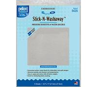 Pellon Stabilizer, 8.5 by 11-Inch, White, 5-Pack Stick-N-Washaway-Estabilizador de Bordado, Color Blanco, 8.5 x 11 Pulgadas, 5 Unidades