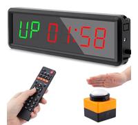 PELLOR Temporizador Gimnasio, Reloj Gimnasio con Control Remoto y Botones