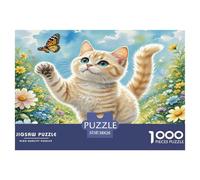 Pelo Corto Europeo 1000 Piezas Animales Rompecabezas De Desafiantes Juguetes para Adultos Juego De Habilidad para Adultos Regalos 38x26cm/1000pcs