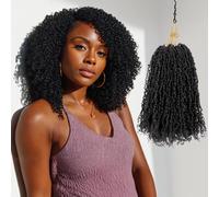 Pelo de ganchillo Yanky Twist preenlazado de 12 pulgadas, 30 mechones por pieza, mini Passion Twists, pelo trenzado senegalés (negro natural, 8 unidades/paquete)