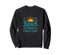 Pelo de Playa No Importa Vacaciones de Verano Diversión Sudadera, Unisex para Adultos, Negro, M