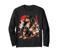 Pelo Largo Dachshund Comic Art Streetwear Manga Larga