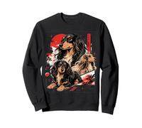 Pelo Largo Dachshund Comic Art Streetwear Sudadera