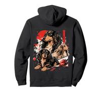 Pelo Largo Dachshund Comic Art Streetwear Sudadera con Capucha