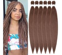 Pelo Para Trenzas Africanas ShowJarlly Paquete de 1 Extensiones Trenzas Pre-Stretched Braiding Hair Pelo Postizo Para Trenzas 30" Yaki Texture Pelo Sintético Crochet Extensión Cabello 30#