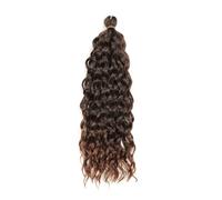 Pelo trenzado de ganchillo Ocean Wave, 6 paquetes de postizo rizado ondulado sintético de onda de agua for mujeres Extensiones de Cabello(T30,18 inch)