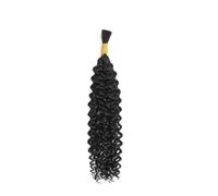 Pelo Trenzado Humano Rizado A Granel Micro Crochet Sin Nudos Trenzas Bohemias Trenzas De Color Negro Pelo Rizado Curly 1B 20inches#100g#1Pcs/Lot