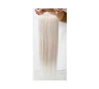 Peloes de Mujer Cabello Humano Rubio Ceniza con Base de Seda y Encaje para Mayor Volumen y Longitud, Extensiones de Cabello Natural para Mujeres (10 pulgadas)