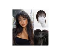 Peloes de Mujer - Extensiones de cabello humano real, 150 densidades, base de seda, para clips, pelo liso para cabello fino, para uso diario, color negro