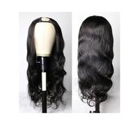 Peloes de Mujer Peluca de cabello humano ondulado en U para mujeres, cabello Remy brasileño, sin pegamento, cabeza completa, para extensiones de cabello (55,8 cm)