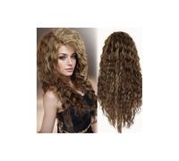 Peloes de Mujer Peluca larga ondulada y rizada para mujer, pelo ondulado, parte libre, peluca sintética para uso diario, fiesta, cosplay, disfraces, extensiones de cabello de Halloween (PURPLE)