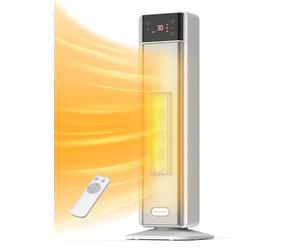PELONIS Calentador de ventilador 2000W, calefactor eléctrico con termostato y control remoto, oscilación de 75° y temporizador de 24 horas, calefactor de ventilador, ahorro de energía