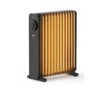 PELONIS Radiador de Aceite 2500W Eficiente, 13 Aletas, Móvil con Termostato, 3 Potencias y Protección contra Sobrecarga, Negro
