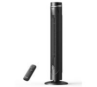 Pelonis Ventilador de Pedestal con Motor DC, 12 Velocidades, Oscilación 90°, Modo Temperatura IA, Temporizador 24H, Táctil y Mando - Silencioso y Eficiente