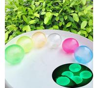 Pelota Adhesiva Luminosa, Pelota Suave y elástica Que se Ilumina en la Oscuridad, Juguete Lavable y Resistente para aliviar el estrés, Multicolor, Juguete para niños y Fiestas de cumpleaños (36pcs)