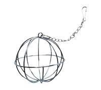 Pelota alimentadora de heno - Juguete de soporte de hierba de conejo, soporte de heno de acero inoxidable, dispensador de alimentación de animales pequeños, bola compacta para hámster, cobaya