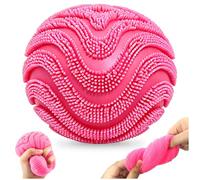 Pelota Antiestrés, Pelota Antiestrés con Relieve En Forma De Olas Juguete Sensorial Squeeze De Alta Densidad para Autismo, Tdah, Niños y Adultos, Alivio del Estrés y Ansiedad (B)