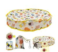 Pelota Automática Para Gatos - Pelota Eléctrica 360 Grados Gira Rápido en Alfombra | Juego Con Bolsa Y Alfombrilla Juguete Eléctrico Para Entrenamiento Mascotas Interior Autónomo Persecución,