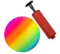 Pelota Blanda De PVC para Niños,PVC Bola Arcoiris Pelota De Inflable,Pelota De Playa,Balones De Agua Pelota Hinchable Pelotas,con Bomba Inflable,para Niños Adultos Interior Exterior Playa Piscina