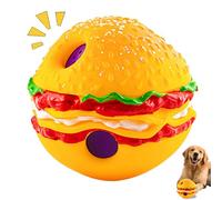 Pelota chirriante para Perros, 5.5 Pulgadas, Forma de Hamburguesa, interactiva, Resistente a mordeduras, Indestructible, Divertida, Juguete para Perros, para aliviar la ansiedad y Hacer Ejercicio..