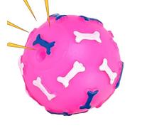 Pelota Chirriante Para Perros - Mordedor Cachorros con Estampado de Hueso | Pelota de Juguete para Exteriores - Para Dueños Mascotas y Amantes Animales en Apartamento Hogar Jardín Playa y Patio