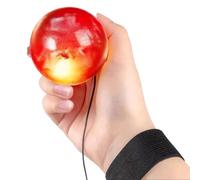 Pelota con Cuerda Pelota de Rebote de Goma para Entrenamiento de Rebote | Pelota con Cordón para Gimnasio Escuela Práctica Entrenamiento Jugar Fiesta Playa Interior Deportes Exterior