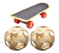 Pelota de alimentación de tortuga, soporte de frutas y verduras con patineta de entrenamiento, 2 bolas de golosinas, juguetes de enriquecimiento de tortugas para tortuga