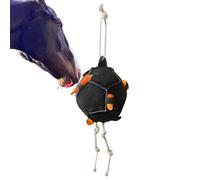 Pelota de alimentación equina, juguete dispensador de golosinas de zanahoria, diseño de control de pastoreo de puerto variable, equipo de actividad resistente para mascotas, solución de aliento