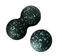 Pelota de automasaje, doble bola de automasaje, bola de masaje de nueces, bola de lacrosse, rodillo muscular para la columna vertebral, acupresión, fascitis plantar, reflexología