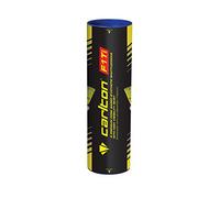 Pelota de bádminton Carlton Premium F1 TI Yellow - Azul, Medio-rápida (77 Granos), para Jugadores de torneos y Clubes (Lata 1x6)