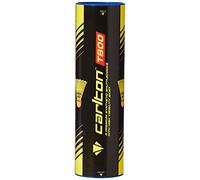 Pelota de bádminton Carlton Tournament T800, Amarilla - Azul, Medio-rápida (77 Granos), para Jugadores júnior y de Club (Lata 1x6)