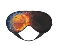 Pelota de baloncesto en fuego y agua, Cubreojos completos Antifaz bloqueador de luz Antifaz para dormir Antifaz suave con los ojos vendados Noche