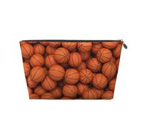 Pelota de Baloncesto Naranja, Bolsa de artículos de tocador Bolsa de Maquillaje Bolsa de cosméticos Bolsa de artículos de tocador de Viaje portátil