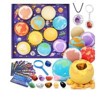 Pelota de baño para niñas: Divertido y Seguro Juego de Planetas Coloridos, Juego de Burbujas de Sal Marina a Granel de 820 g, Elementos Esenciales para Jugar con Agua Mineral Natural, Juguete