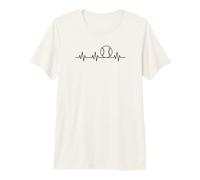 Pelota de béisbol Deportiva Latido del corazón - Electrocardiograma de sóftbol Pulso Camiseta Premium
