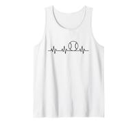 Pelota de béisbol Deportiva Latido del corazón - Electrocardiograma de sóftbol Pulso Camiseta sin Mangas