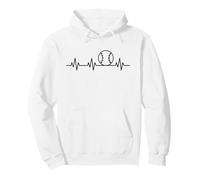 Pelota de béisbol Deportiva Latido del corazón - Electrocardiograma de sóftbol Pulso Sudadera con Capucha