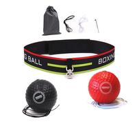 Pelota de boxeo, boxeo, bola reflectante de goma de espuma con banda para la cabeza, ayudas de entrenamiento multifuncionales que responden al boxeo, accesorios de entrenamiento de boxeo