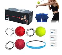 Pelota De Boxeo Con Banda Para La Cabeza Fitness Usable Para Puñetazos | Juego de pelota de entrenamiento de boxeo y banda de silicona para cámara de viaje, gimnasio, hombres, mujeres, principiantes