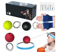 Pelota de boxeo con diadema - vendas para la cabeza, pelota entrenamiento reflejos portátil | Para principiantes, mejora competencia, ejercicio físico, MMA, boxeo, gimnasio, en casa, punzón, coordinac