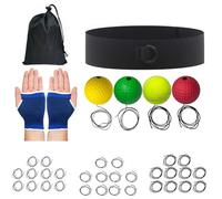 Pelota de Boxeo para Reflejos, Entrenador Diario, 6 cm, Equipo de Gimnasio de Boxeo, Juego de Diadema con Pelota de Reflejo, portátil y Conveniente, para Hombres, Mujeres, Adolescentes, Principiantes