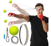 Pelota de boxeo para reflejos - Pelota de boxeo de 2,36 pulgadas, pelotas de entrenamiento duraderas con diadema, fitness de reacción de PU | Diadema flexible de silicona con bolas de BoxingTrainer pa
