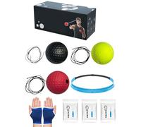 Pelota de boxeo Reflex - Pelota de boxeo con vendas para las manos | Entrenamiento reflejo portátil para principiantes