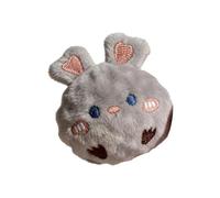 Pelota de búsqueda de conejito de peluche: juguete interactivo de persecución chirriante, juguete suave resistente a las mordeduras, flotante de recuperación de agua, actividad de lanzamiento d