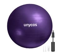 Pelota de Ejercicios Antiexplosión UNYCOS con Inflador Incluido, Tapones y Quita Tapón, Fitness, Pilates, Yoga, Embarazo y Equilibrio