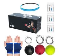 Pelota de entrenamiento de boxeo con diadema, equipo de boxeo para entrenamiento con correa ajustable, pelota reflectante portátil para principiantes para mejorar la competencia