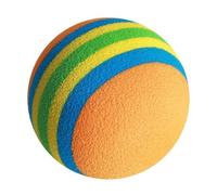 Pelota de espuma de Golf a rayas para práctica en interiores, juguete de entretenimiento para Gato, ligero, resistente al desgaste, EVA, 50 Uds. (Naranja, azul, amarillo y verde/rayas de 4 colores)