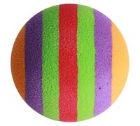 Pelota de espuma de Golf a rayas para práctica en interiores, juguete de entretenimiento para Gato, ligero, resistente al desgaste, EVA, 50 Uds. (Bola de rayas naranja, morada, verde y roja/4 colores)