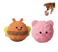 Pelota de felpa con pinchos para perro, 2026 con picos de TPR más suaves para limpieza de dientes, juguetes interactivos para perros, bola de juguete duradera y lavable para perros pequeños, medianos